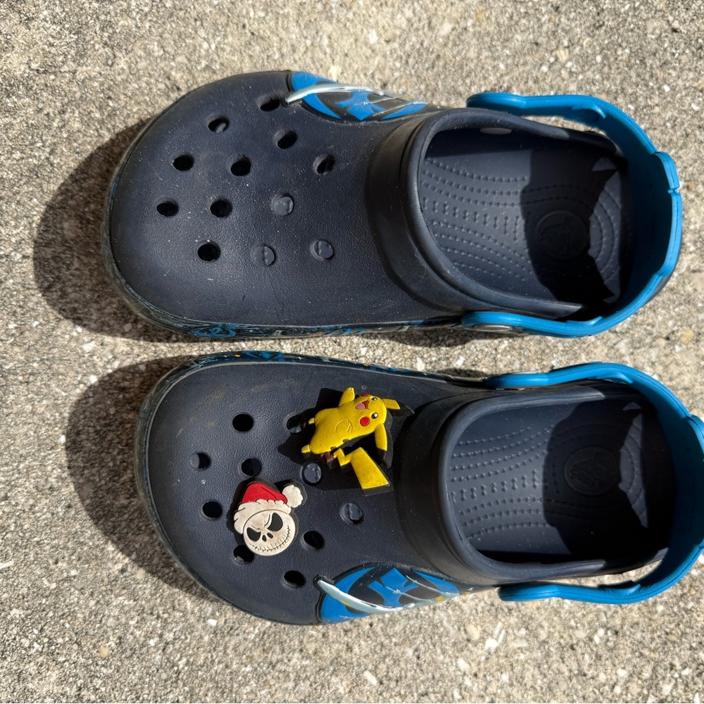Kids Blue and Black Star Wars crocs